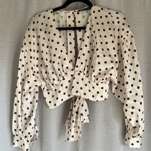 ZARA polka dot top